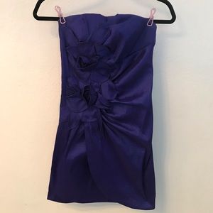 Royal blue strapless dress